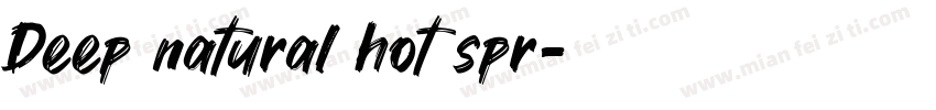 Deep natural hot spr字体转换
